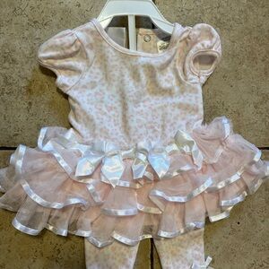 Adorable Pink and White Cheetah Tutu Dress 5-8lb newborn